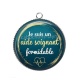 Pendentif Cabochon Argent - je suis un aide soignant formidable
