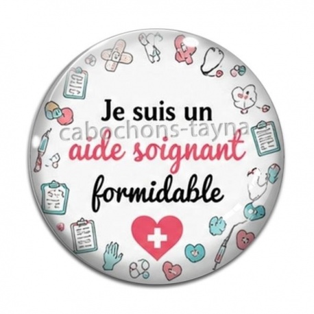 Cabochon Verre - je suis un aide soignant formidable