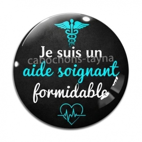 Cabochon Verre - je suis un aide soignant formidable