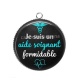 Pendentif Cabochon Argent - je suis un aide soignant formidable