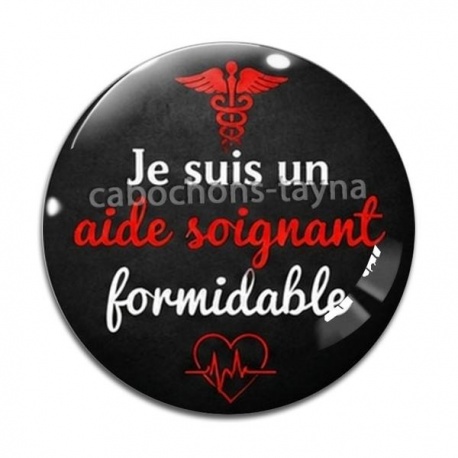 Cabochon Verre - je suis un aide soignant formidable