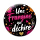 Cabochon Verre - une frangine qui déchire