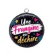 Pendentif Cabochon Argent - une frangine qui déchire
