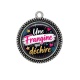 Pendentif Cabochon Argent - une frangine qui déchire
