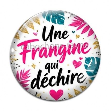 Cabochon Verre - une frangine qui déchire