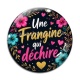 Cabochon Verre - une frangine qui déchire