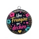 Pendentif Cabochon Argent - une frangine qui déchire