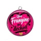 Pendentif Cabochon Argent - une frangine qui déchire