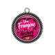 Pendentif Cabochon Argent - une frangine qui déchire