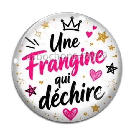 Cabochon Verre - une frangine qui déchire