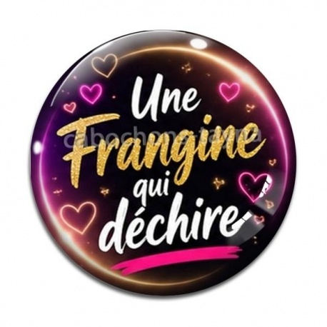 Cabochon Verre - une frangine qui déchire