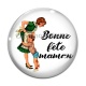 Cabochon Verre - bonne fête maman