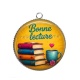 Pendentif Cabochon Argent - bonne lecture