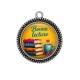 Pendentif Cabochon Argent - bonne lecture