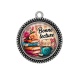 Pendentif Cabochon Argent - bonne lecture