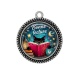 Pendentif Cabochon Argent - bonne lecture