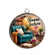 Pendentif Cabochon Argent - bonne lecture