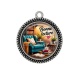 Pendentif Cabochon Argent - bonne lecture