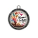 Pendentif Cabochon Argent - bonne lecture