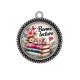 Pendentif Cabochon Argent - bonne lecture