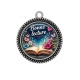 Pendentif Cabochon Argent - bonne lecture