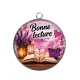 Pendentif Cabochon Argent - bonne lecture