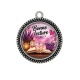 Pendentif Cabochon Argent - bonne lecture