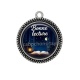 Pendentif Cabochon Argent - bonne lecture