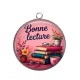 Pendentif Cabochon Argent - bonne lecture