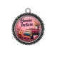 Pendentif Cabochon Argent - bonne lecture