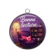 Pendentif Cabochon Argent - bonne lecture