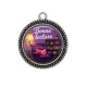 Pendentif Cabochon Argent - bonne lecture