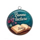 Pendentif Cabochon Argent - bonne lecture