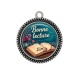Pendentif Cabochon Argent - bonne lecture