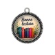 Pendentif Cabochon Argent - bonne lecture