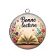 Pendentif Cabochon Argent - bonne lecture