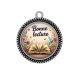 Pendentif Cabochon Argent - bonne lecture