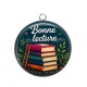 Pendentif Cabochon Argent - bonne lecture
