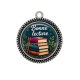 Pendentif Cabochon Argent - bonne lecture