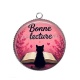 Pendentif Cabochon Argent - bonne lecture
