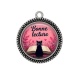 Pendentif Cabochon Argent - bonne lecture