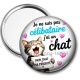 Miroir de poche -  je ne suis pas célibataire j'ai un chat