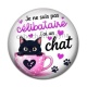 Cabochon Résine -  je ne suis pas célibataire j'ai un chat
