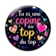 Cabochon Verre - tu es une copine au top du top