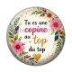 Cabochon Résine - tu es une copine au top du top