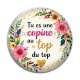 Cabochon Verre - tu es une copine au top du top