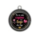 Pendentif Cabochon Argent - tu es une copine au top du top