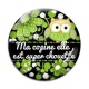Cabochon Verre - ma copine elle est super chouette