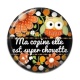 Cabochon Résine - ma copine elle est super chouette