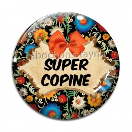 Cabochon Verre - super copine